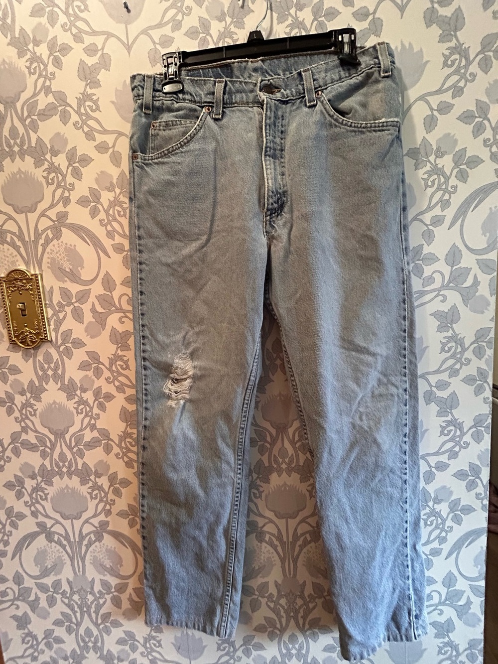 Vintage Orange Tab Levi's Straight Leg Light Blue Straight Men's Jeans 33x32